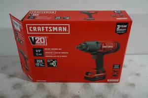 NEW Craftsman 20V Max 12 Cordless Impact Wrench