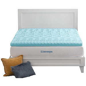 NEW Linen Spa Essentials 3 5-Zone Gel Memory Foam Mattress Topper - Queen