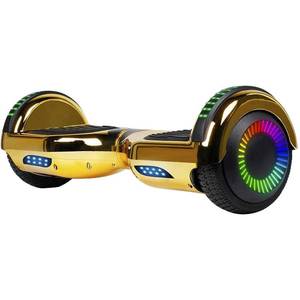 NEW GlareWheel Chrome Gold Hoverboard with Bluetooth