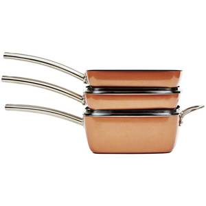 NEW Copper Chef Black Diamond Square Cookware - 5 Piece