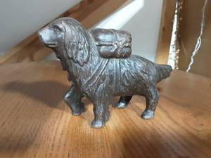 Small Cast Iron Dog Coin Bank 3-34 Tall