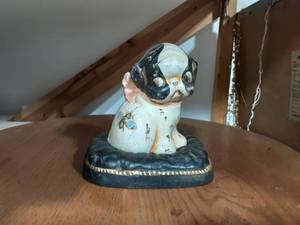 Cast Iron Puppy Dog Still Coin Bank 6x6