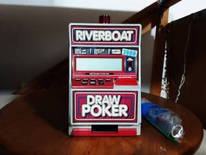 Radio Shack River Boat Slot Machine Bank 5x4x8 (Mint Condition)