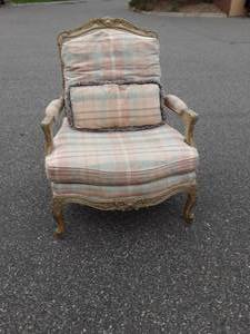 Ornate Frame Upholstered Chair 33x30x40 Tall