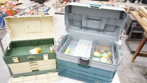 lot 119 image: Two Tackle Boxes W Some Fishing Tackle