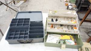 lot 120 image: two Tackle Boxes With Some Fishing Tackle