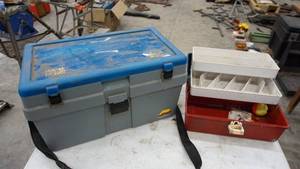 lot 122 image: Two Tackle Boxes With Some Fishing Tackle