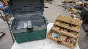 lot 123 image: Two Tackle Boxes With Some Fishing Tackle