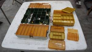 lot 125 image: Four Fishing Tackle Boxes With Some Fishing Tackle