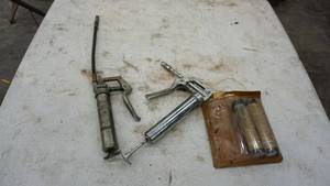 lot 149 image: Two Grease Guns & Two Grease Tubes