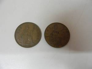 lot 18 image: VINTAGE 1928 & 1937 Large British Penny, Georgivs V & VI - GREAT SET - SEE PICTURES