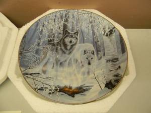 lot 42 image: THE BRADFORD EXCHANGE Fire and Ice Limited Edition - Phantoms of The Forest - GREAT PIECE - SEE PICTURES
