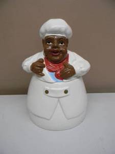 lot 47 image: Casa Vero By ACK Hand Painted Cookie Jar  Canister - Large Approx 13 - NICE - VERY COOL PIECE - SEE PICTURES