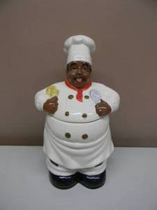 lot 48 image: Casa Vero By ACK Hand Painted Cookie Jar  Canister - Large Approx 13 - NICE - VERY COOL PIECE - SEE PICTURES