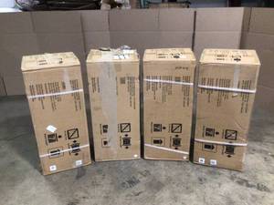 Lot of 4 New Husky Ready-to-Assemble 24-Gauge Steel Wall Mounted Garage Cabinet in Black (28 in. W x 29 in. H x 12 in. D)