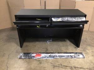 Husky 61 in. 2-Drawer Heavy-Duty Hutch with Riser