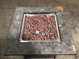 Hampton Bay Cross Bridge Fire Pit open box customer return see pictures