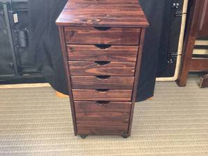 Walnut Rolling Cart