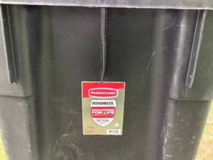 Hose-filled Garbage Bin