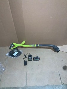 lot 22 image: RYOBI Reconditioned ONE 18V Cordless Battery String TrimmerEdger with Battery and Charger. See Pictures