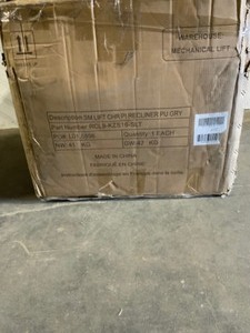 lot 53 image: ProLounger Power Lift Reclining Chair in Taupe Gray Tuff Stuff Fabric. See Pictures