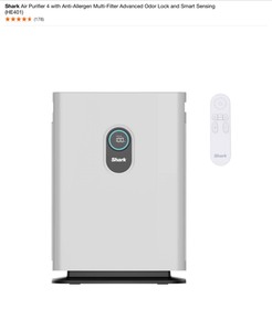 lot 55 image: Shark Air Purifier 4 with Anti-Allergen Multi-Filter Advanced Odor Lock and Smart Sensing (HE401). See Pictures