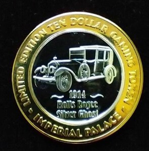 Imperial Palace Silver Strike (610ths oz) Rolls Royce Gaming Token