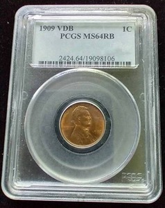 1909 VDB Penny - PCGS MS64RB