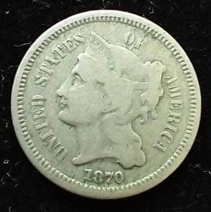 1870 3-Cent Nickel