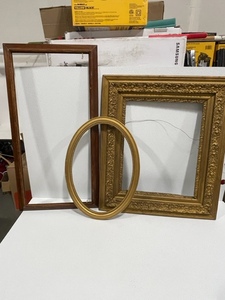 Five Assorted Photo Frames with No Glass