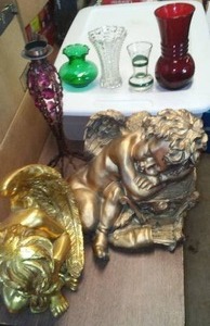 lot 310 image: Resin Cherubs (2) and more