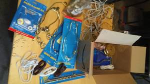 lot 376 image: Lighting Repair Lot  NEW cords, sockets, harps and more.