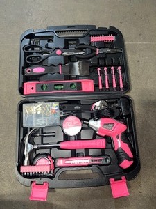 Apollo 135-Piece Home Tool Kit in Pink