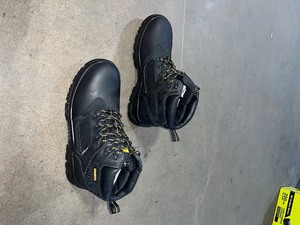 DEWALT Mens Sharpsburg Waterproof 6 in. Work Boots - Steel Toe - Black Full Grain Size 10.5(W)