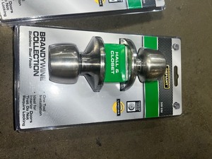 4 new Defiant Brandywine Stainless Steel HallCloset Passage Door Knob
