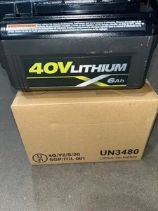 RYOBI 40V Lithium-Ion 6.0 Ah High Capacity Battery and Rapid Charger Starter Kit (2-Batteries)