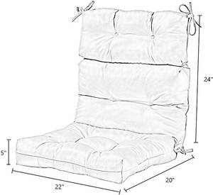 Greendale Home High Back Patio Chair Cushion, Multi