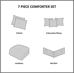 Madison Park Serene 7 Pc. Queen Comforter Set