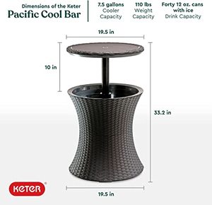 Keter Pacific 7.5 Gallon Patio Cooler Table