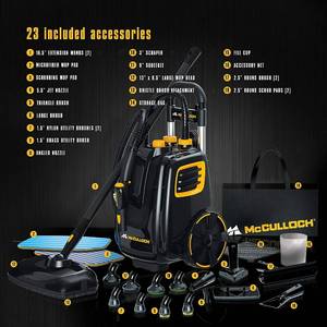 McCulloch MC1385 Deluxe Canister Steam Cleaner with 23 Accessories,