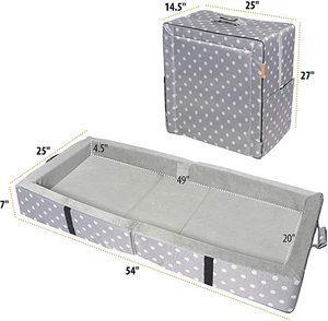 Milliard Portable Toddler Travel Bed Nap Mat wBumpers and Sheet