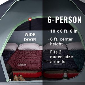 Coleman 6-Person Skydome Camping Tent, Blue