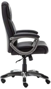 Amazon Basics High-Back Leather Executive Chair, Black