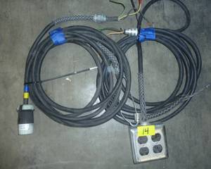 2 Warehouse drop cords, 22 ft and 16 ft long