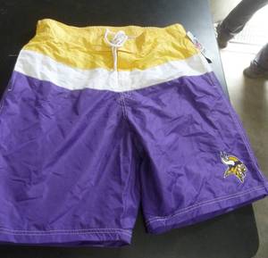 Vikings Swim Shorts, Mens XL 100% polyester