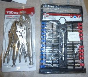14 inch Deep socket set and locking pliers