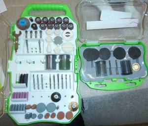 Two Dremel tool sets