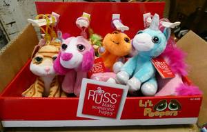 TWO New cases of plush animal keychains - 12 per case
