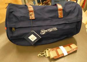 New Milwaukee Brewers canvas duffle bag