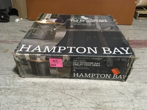 lot 26 image: Hampton Bay Park Canyon 35 in. Round Steel Propane Fire Pit Kit - Open Box - Review all pictures